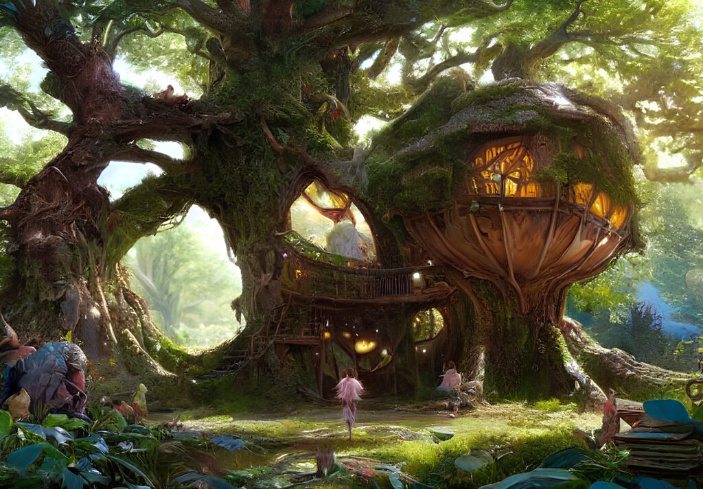 Tree House of a Forest Fairie Family