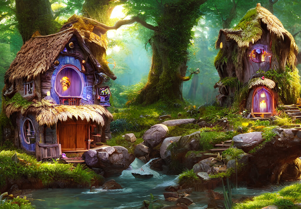 Small River Fairie Homes on a Babbling Brook